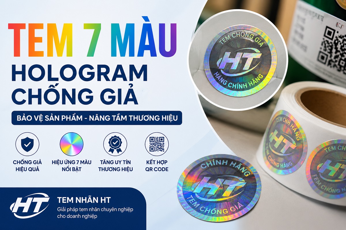 Tem nhãn 7 Màu